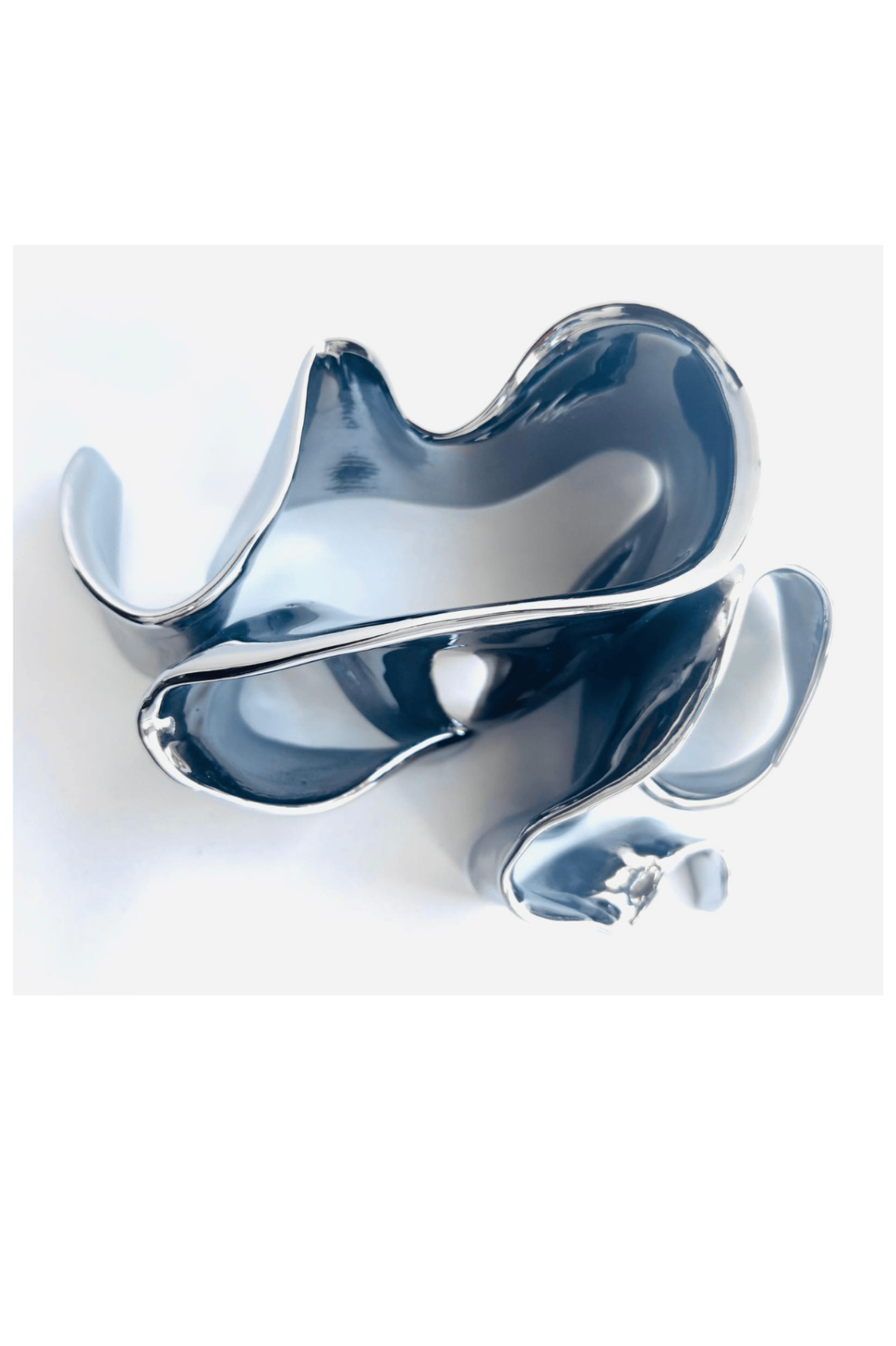Inge Becka _ Folded - silver S (wall)